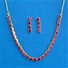 Cubic Zirconia Delicate Necklace Set With Gold Plating