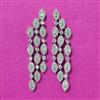 Cubic Zirconia Classic Earring With 2tone Rhodium Plating