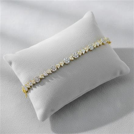 Cubic Zirconia Classic Bracelet With 2tone Rhodium Plating