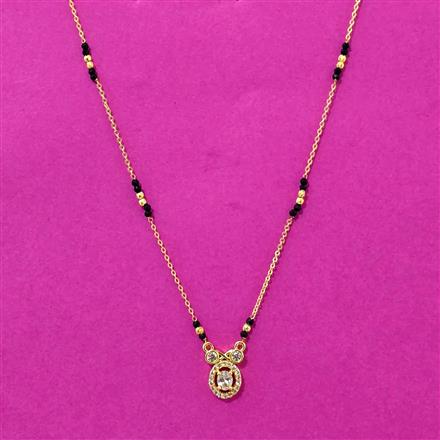 Cubic Zirconia Dokiya Mangalsutra Set With Gold Plating