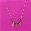 Cubic Zirconia Dokiya Mangalsutra Set With Gold Plating