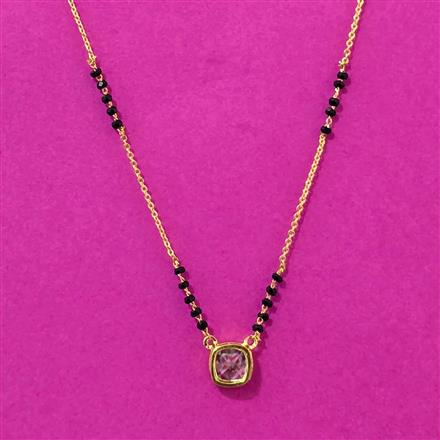 Cubic Zirconia Dokiya Mangalsutra Set With Gold Plating
