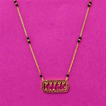 Cubic Zirconia Dokiya Mangalsutra Set With Gold Plating