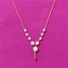 Cubic Zirconia Mala Necklace With Gold Plating