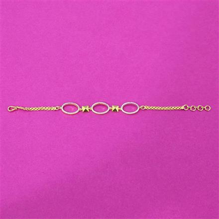 Cubic Zirconia Classic Bracelet With Rhodium 2 Tone Plating