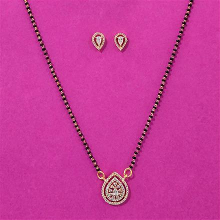 Cubic Zirconia Classic Mangalsutra With 2 Tone Plating