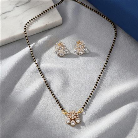 Cubic Zirconia Classic Mangalsutra With 2 Tone Plating