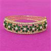 Cubic Zirconia Openable Kada With Gold Plating