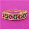 Cubic Zirconia Openable Kada With Gold Plating