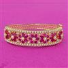 Cubic Zirconia Openable Kada With Gold Plating