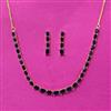 Cubic Zirconia Delicate Necklace Set With Gold Plating