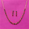Cubic Zirconia Delicate Necklace Set With Gold Plating