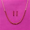 Cubic Zirconia Delicate Necklace Set With Gold Plating