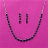 Cubic Zirconia Delicate Necklace Set With Rhodium Plating