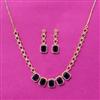 Cubic Zirconia Classic Necklace Set With 2 Tone Plating