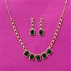 Cubic Zirconia Classic Necklace Set With 2 Tone Plating