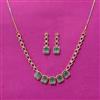 Cubic Zirconia Classic Necklace Set With 2 Tone Plating