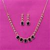 Cubic Zirconia Classic Necklace Set With 2 Tone Plating