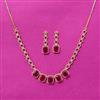 Cubic Zirconia Classic Necklace Set With 2 Tone Plating