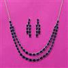 Cubic Zirconia Delicate Necklace Set With Rhodium Plating