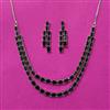 Cubic Zirconia Delicate Necklace Set With Rhodium Plating