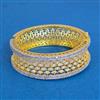Cubic Zirconia Openable Kada With 2tone Rhodium Plating
