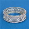 Cubic Zirconia Openable Kada With 2tone Rhodium Plating