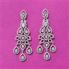 Cubic Zirconia Classic Earring With Rhodium 2 Tone Plating
