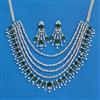 Cubic Zirconia Classic Necklace With Rhodium Plating