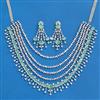 Cubic Zirconia Classic Necklace With Rhodium Plating