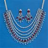 Cubic Zirconia Classic Necklace With Rhodium Plating