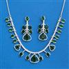Cubic Zirconia Classic Necklace With Rhodium Plating