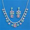Cubic Zirconia Classic Necklace With Rhodium Plating