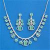 Cubic Zirconia Classic Necklace With Rhodium Plating
