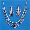 Cubic Zirconia Classic Necklace With Rhodium Plating