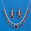 Cubic Zirconia Classic Necklace With Rhodium Plating