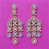 Cubic Zirconia Classic Earring With 2tone Rhodium Plating