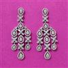 Cubic Zirconia Classic Earring With 2tone Rhodium Plating