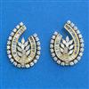 Cubic Zirconia Classic Earring With 2tone Rhodium Plating