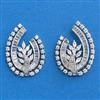 Cubic Zirconia Classic Earring With 2tone Rhodium Plating