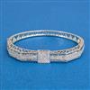 Cubic Zirconia Openable Kada With 2tone Rhodium Plating