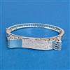 Cubic Zirconia Openable Kada With 2tone Rhodium Plating