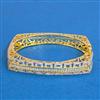 Cubic Zirconia Openable Kada With 2tone Rhodium Plating