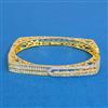 Cubic Zirconia Classic Kada With 2tone Rhodium Plating