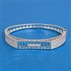 Cubic Zirconia Classic Kada With 2tone Rhodium Plating
