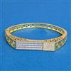 Cubic Zirconia Classic Kada With 2tone Rhodium Plating