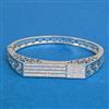 Cubic Zirconia Classic Kada With 2tone Rhodium Plating