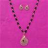 Cubic Zirconia Classic Pendant Set With 2 Tone Plating