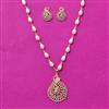 Cubic Zirconia Classic Pendant Set With 2 Tone Plating