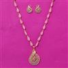 Cubic Zirconia Classic Pendant Set With 2 Tone Plating